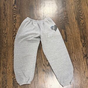 Cozy Gray Kids Joggers with Heart Accent